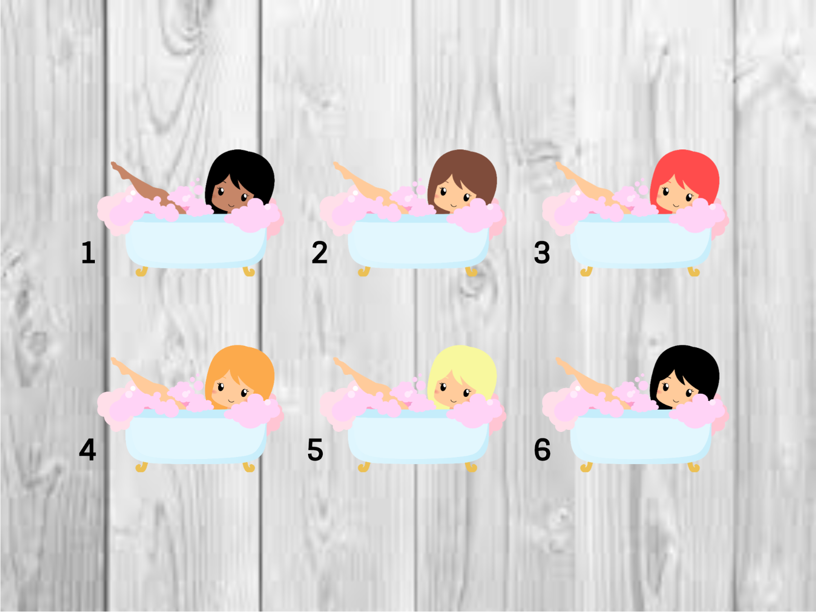 Bath Time, Relax, Me Time Girl Planner Stickers- Perfect For Any Planner