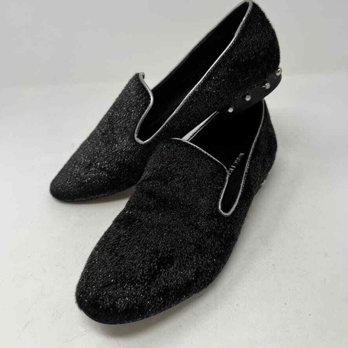 Marc Fisher Damen-Halbschuhe schwarz silber schimmernd mit Nieten abree Kunstfell 7,5M - Bild 3 von 14