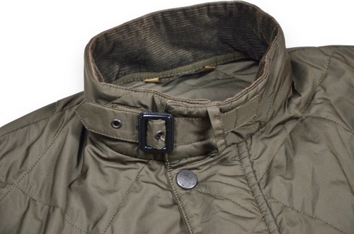 Men's Barbour International Quilted Jacket Sage D2111 Belted England Size M - Picture 10 of 19