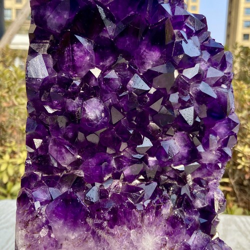 14.63LB Natural top-grade black amethyst block displays mineral specimens+bade - 第 12/16 張圖片
