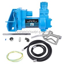 Fuel Transfer Pump Cast Iron Heavy Duty Pump 12V 15GPM for Diesel Biodiesel Blue