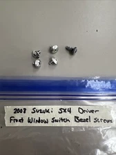 Left Driver Front Door Window Switch Trim Bezel Screws Fits 2008-2009 Suzuki SX4
