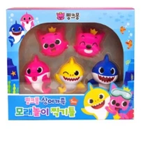 Pinkfong Shark Family Sand Play Making Shape Frame 5p For Kids & Baby