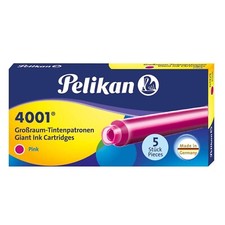 Pelikan 4001 GTP/5 Ink Cartridges for Fountain Pens, Pink, 1.4ml, 5 Pack 310...
