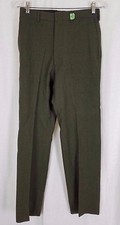 Vintage Wool Serge Class l Trousers 2234 Green Military Army Pants Mens size 29R