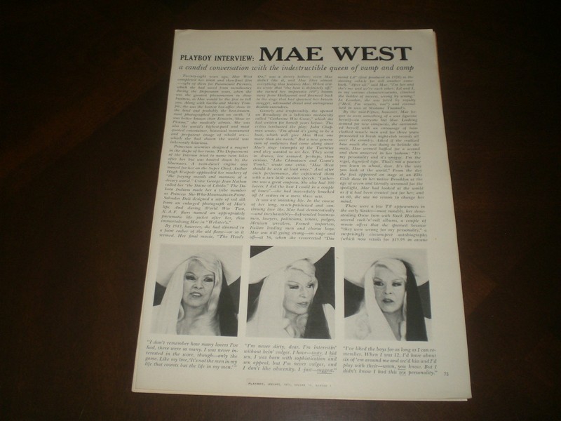 Mae West - Playboy Interview (January 1971)