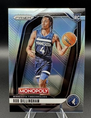 2024-25 Panini Prizm Monopoly Rob Dillingham LIGHT BLUE RC /249 #90 T-Wolves