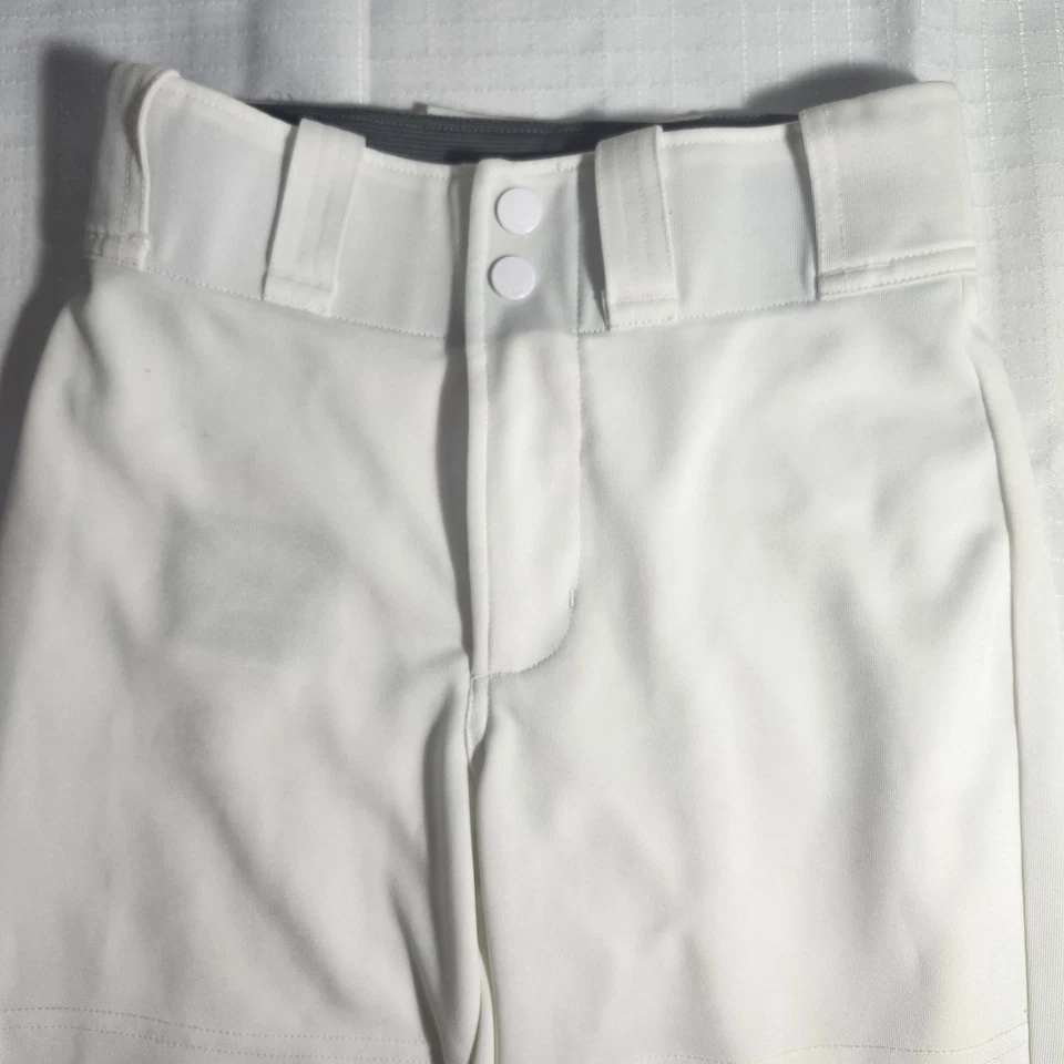 Lote de 2 pantalones de béisbol medianos juveniles de Mizuno y Wilson blancos y grises Foto 4 de 4