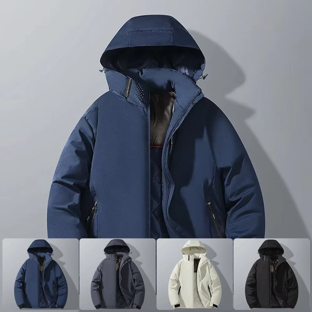 Thick Waterproof Men Winter Jacket Windproof Parka for Snow Hiking Casual Wear
Opens in a new window