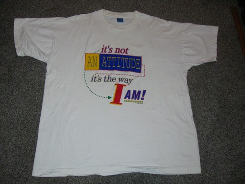 It's Not An Attitude Show Me The Money Single Stitch 1997 90s T Shirt Size XXL