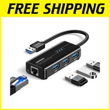 USB 3.0 Ethernet Adapter with 3 Ports Hub