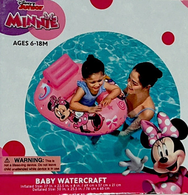 Disney Junior Minnie Mouse Baby Watercraft Raft Float  27in  X 22.5in X 8in
