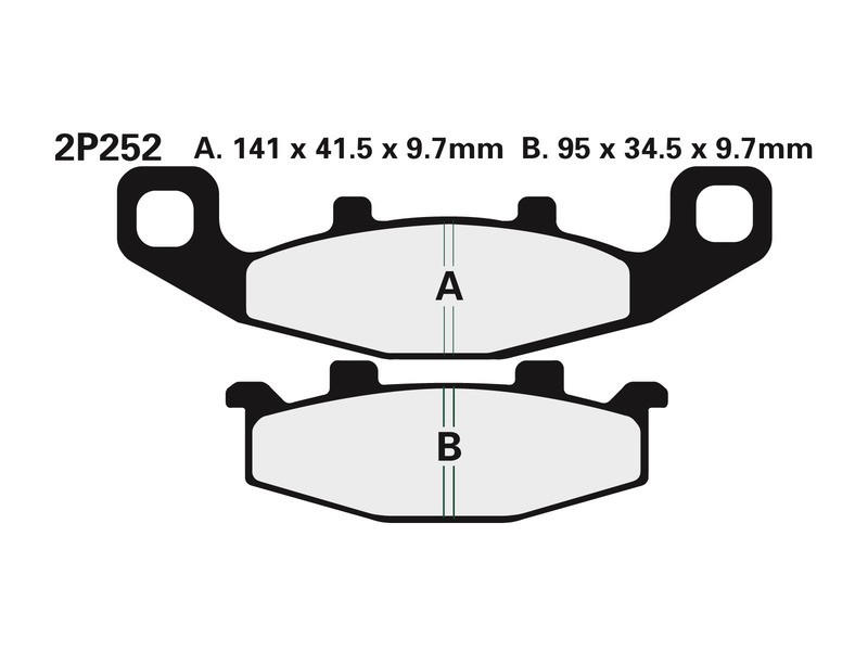 Plaquettes de frein route NISSIN 2P-252NS semi-métallique vélo course