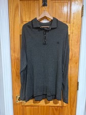 Givenchy Active Wear Long Sleeve Polo Shirt Gray Logo Cotton Blend L