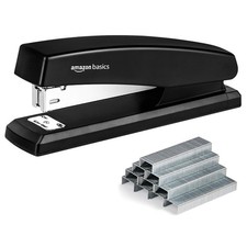 Amazon Basics Office Stapler with 1000 Staples, 25 Sheet 1-Pack, Black