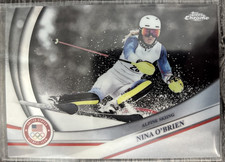 2026 Topps Chrome Olympics Nina O’Brien - USA Alpine Skiing #15 base
