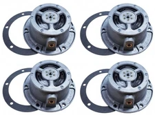 Set of 4 Aluminum Hub Cap (Replaces Stemco 340-4370 Meritor 31427-00)