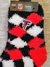 For Bare Feet Socks Mens Or Women's Diamond - Atlanta Falcons 109 Red OSFM 6-10