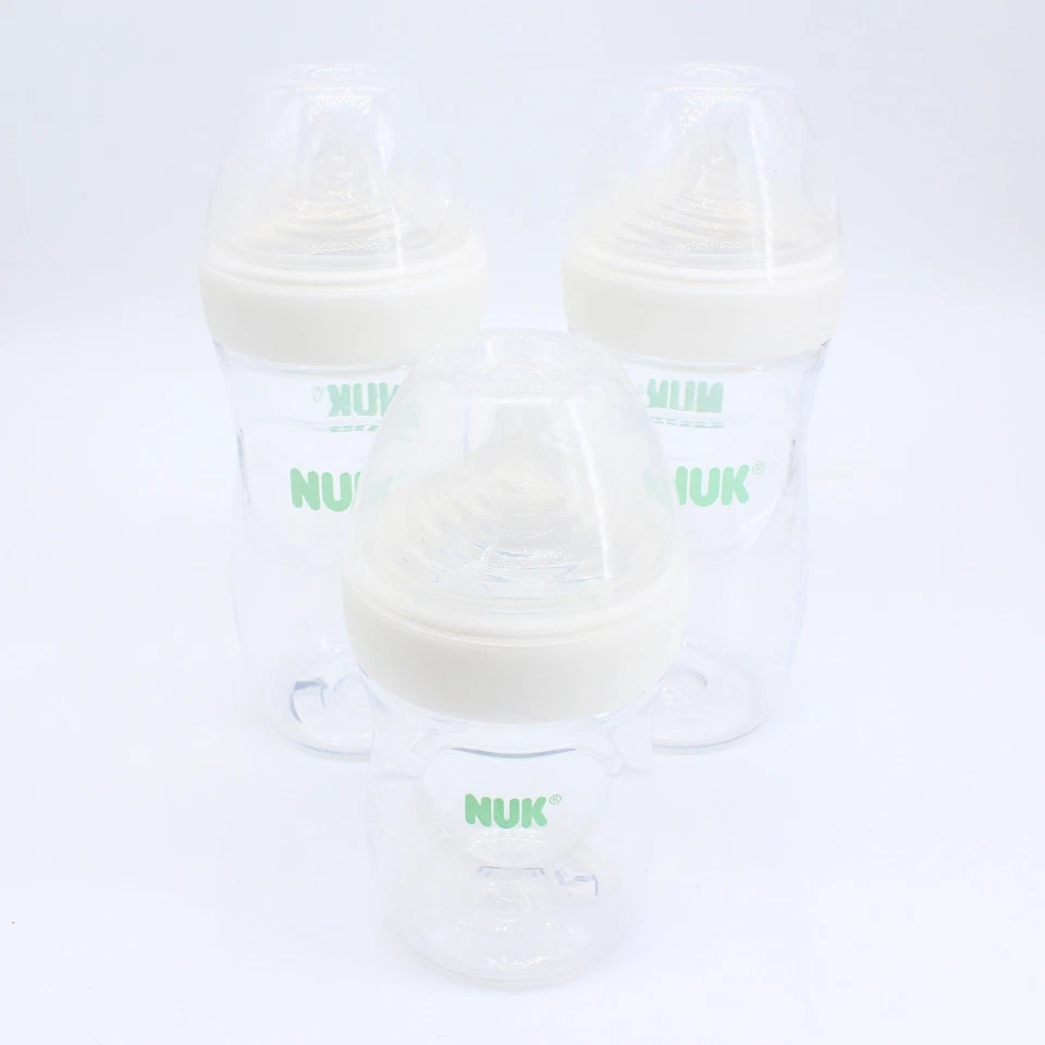 Lote de 3 biberones NUK Simply Natural (dos 9 oz blancos y uno 5 oz blanco) Foto 4 de 4