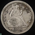 1856 Liberty Seated Quarter - Fine Details
