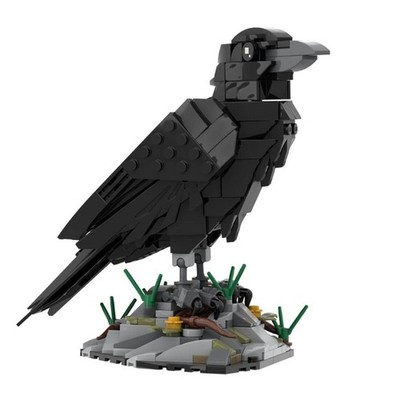 Custom MOC-217187 Raven Bird Building Blocks Set 357PCS Toys Gift for Christmas