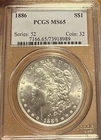 1886 PCGS MS65 Morgan Silver Dollar