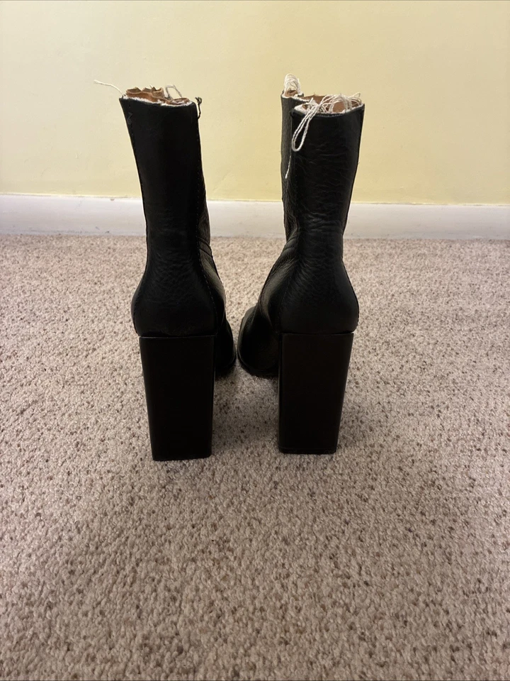 Saint Laurent Jodie 105 Botines Western Corte Cuero Negro Talla 39 Foto 4 de 4