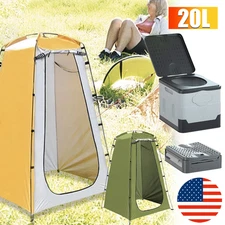 Portable Toilet and Privacy Tent for Adults, Pop Up Potty Tents Outdoors Toilets