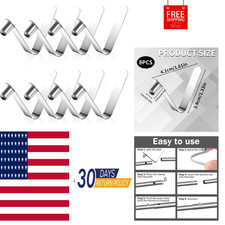 8 Pieces Paddle Spring Snap Clips - Tent Pole Spring Clips, Stainless Steel Push