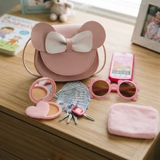 Play Purse with 23PCS Pretend Makeup, Princess Toys for Girls 3-12