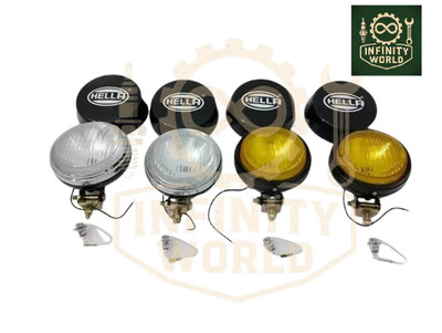 Round Fog Light Yellow & Clear With Halogen Bulb H3 12V 55W Universal