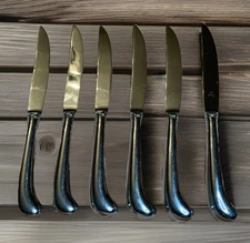 Stainless Steel Pistol handled Steak Knives Set of 6