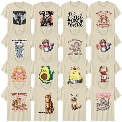 Süßes Künstler Katze Erwachsene T-Shirt Engel Katze Katze Katzenliebhaber Geschenk