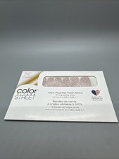 Color Street Nail Polish Strips SHIMMER DOWN Pink Glitter RETIRED FREE SHIPPING