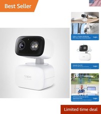 Weatherproof 2K Pan/Tilt Camera with Smart Detection  Night Vision Capability