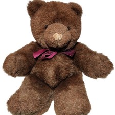 GUND Vintage 1983 Teddy Bear Brown Plush Stuffed Animal Korea 16" Shaggy Fur