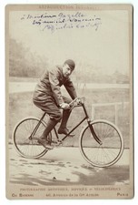 photo coureur cycliste dédicace  1900 Paris Cyclisme course vélo by Barenne