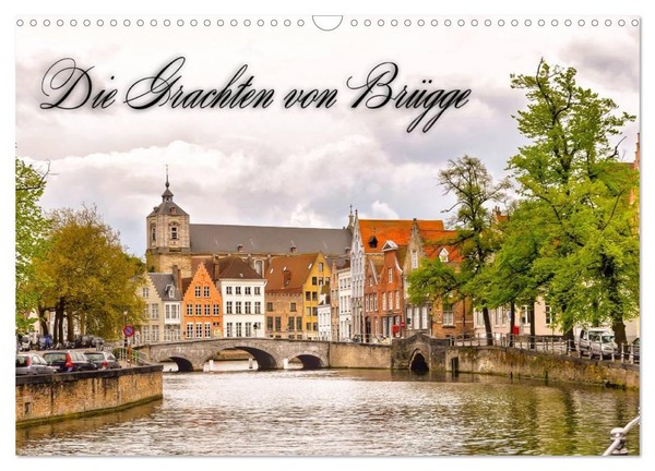 "Calendar 2027 · US Version · The Canals Of Bruges (Wall Calendar 2027 17\" × 12\""-image