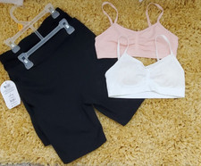 New Wonder Nation Black Biker Shorts Girls Cotton 1 NWT  1 wore once  Bras