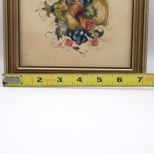 Dos pinturas de teoremas pintadas a mano por Maura Campbell Hingham MA 7x7 enmarcadas en excelente estado - Imagen 5 de 18