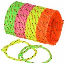 Adjustable Friendship Bracelet Colorful Neon Rope 144 PARTY pack 10 cents each 