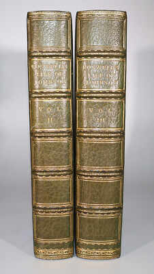1912 The Life of Samuel Johnson by James Boswell 2 Vols of 3 Maclehose Binding