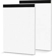 Dot Grid Notepad 8.5 x 11, 2 Pack, 5x5 Dotted Graph Paper 8-1/2 x 11", Dotted