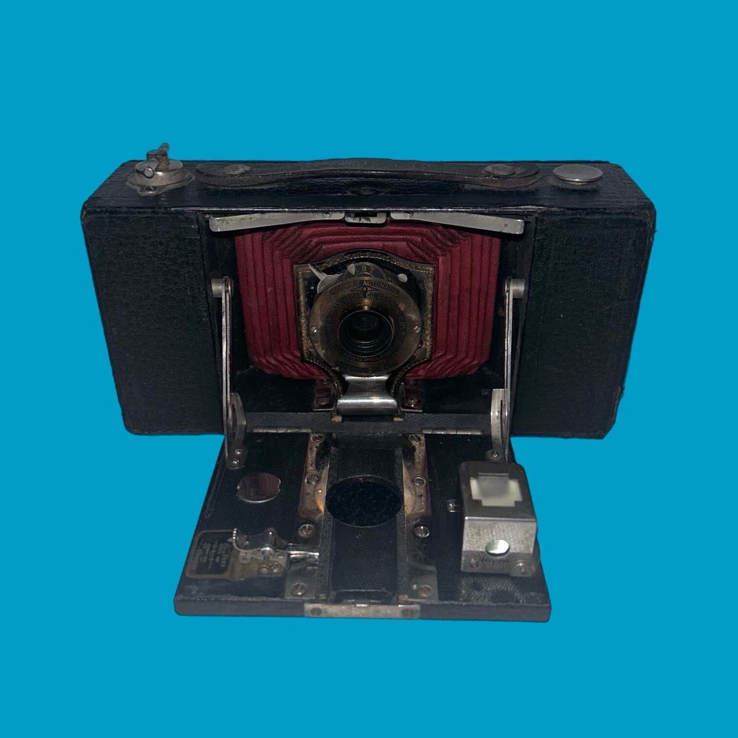 Eastman Kodak 1908 Model IBT Automatic Brownie Camera with Red Bellows