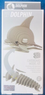 Dolphin 3D Cardboard Model Kit Eugy NEW SEALED UNOPENED Craft Educational Fish