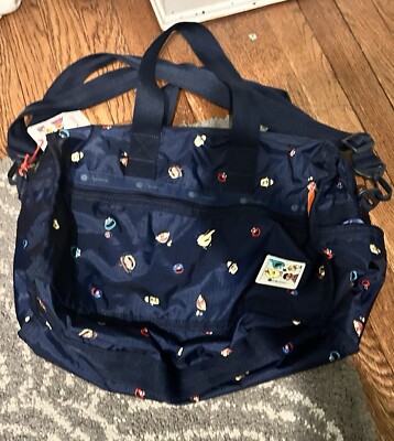 LeSportsac SESAME STREET Elmo Cookie Monster Classic Hobo Shoulder Bag Purse