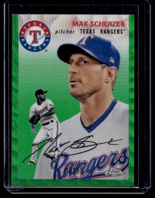 2023 Topps Chrome Platinum Green Wave Refractor Max Scherzer 03/99 