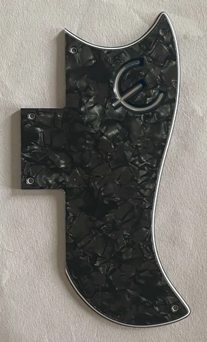 Guitar Parts Guitar Pickguard for Gibson SG '61 Reissue & E Logo Black Pearl