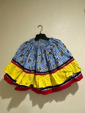 Miccosukee Seminole Indian Handmade Patchwork Mickey Mouse Childs Skirt A2 