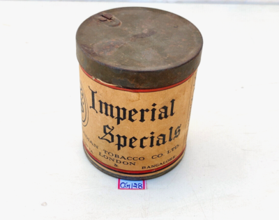 1930s Vintage Imperial Special Cigarette Advertising Tin Box Round London  CG128